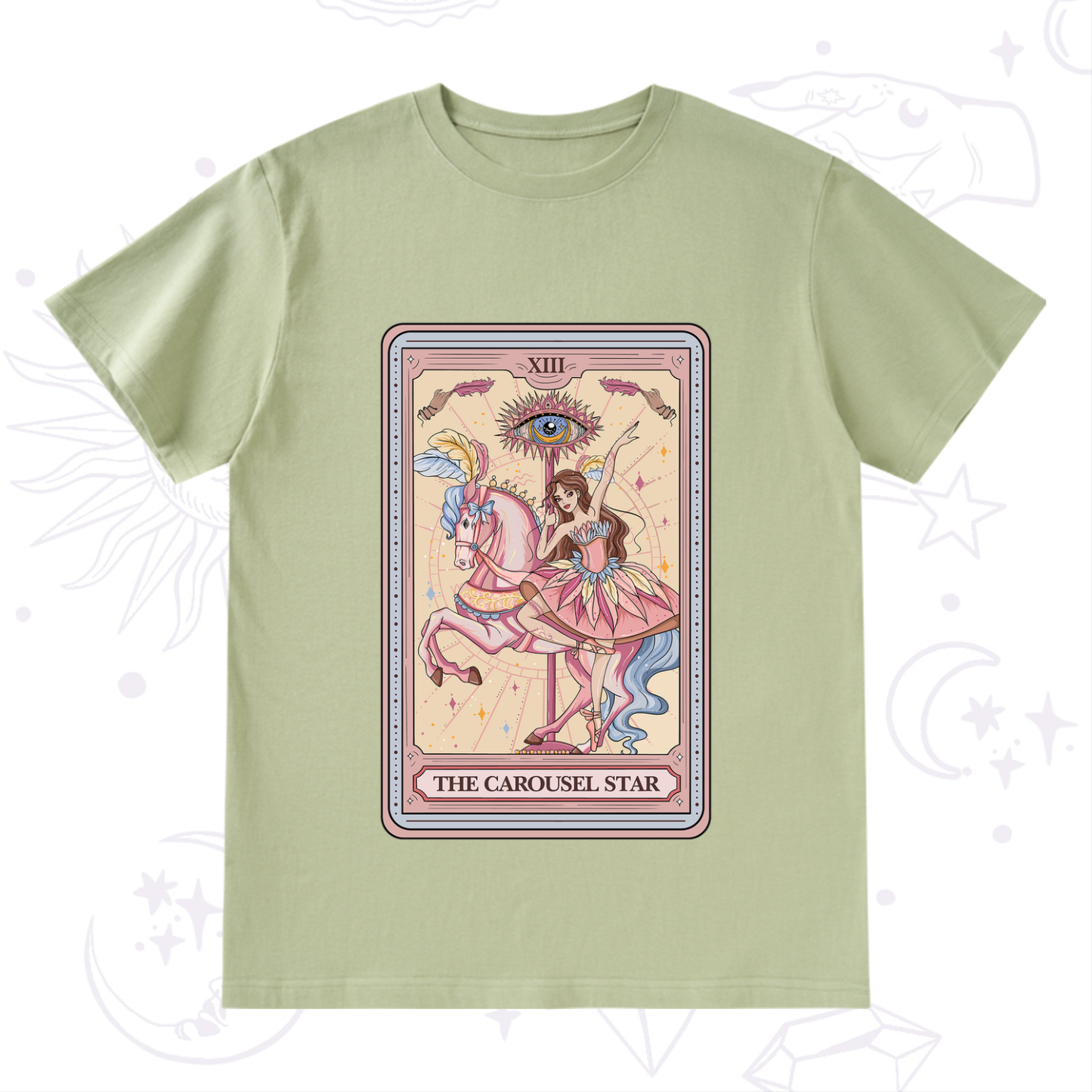 Purplehecate The Carousel Star Tarot Card T-Shirt