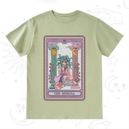 Purplehecate The Fashionable Medusa Tarot Card T-Shirt