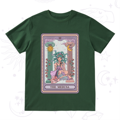 Purplehecate The Fashionable Medusa Tarot Card T-Shirt