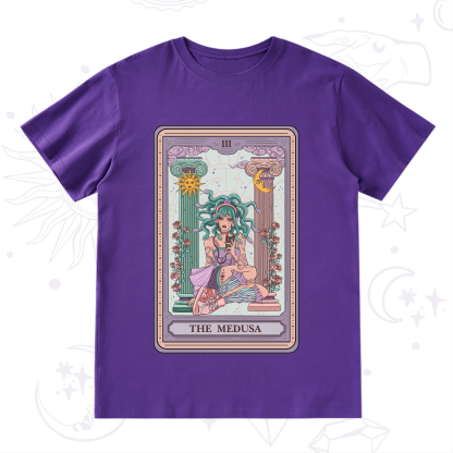 Purplehecate The Fashionable Medusa Tarot Card T-Shirt