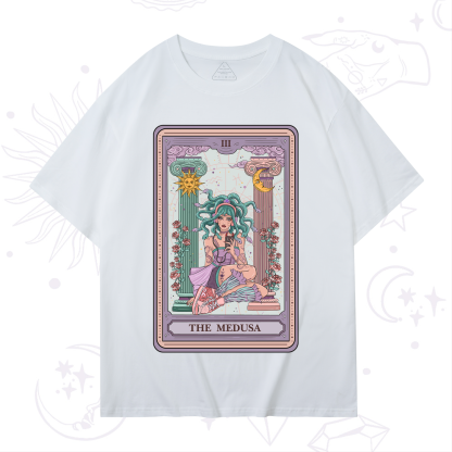 Purplehecate The Fashionable Medusa Tarot Card T-Shirt