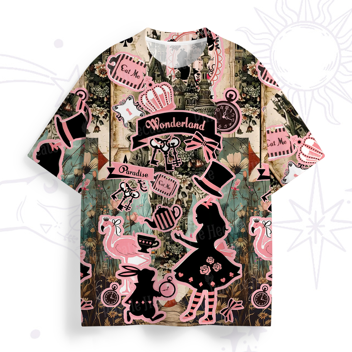 Purplehecate Wonderland Alice’s Tea Party All Over Print T-Shirt