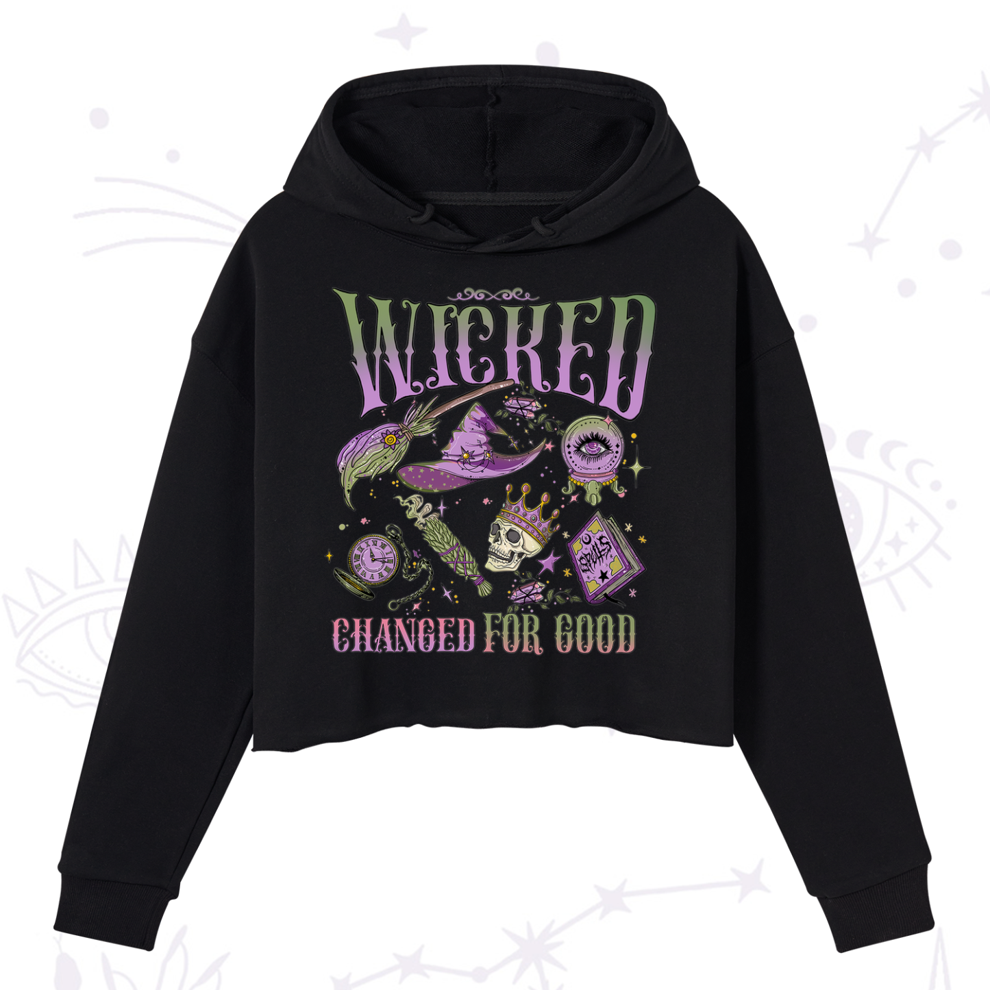 Purplehecate Wicked Changed For Good Crop Hoodie