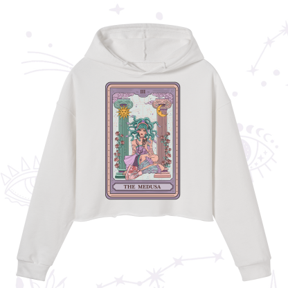Purplehecate The Fashionable Medusa Tarot Card Crop Hoodie
