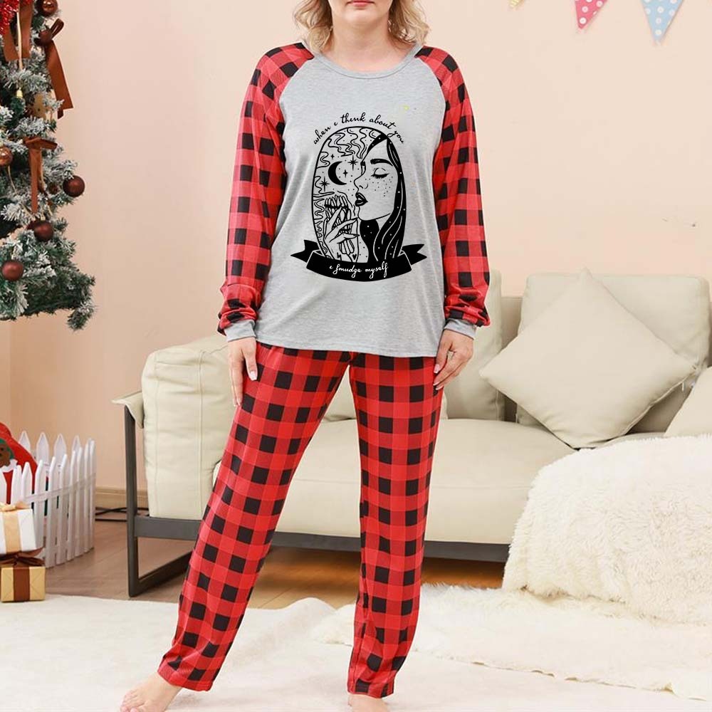 Purplehecate When I Think About You I Smudge Myself Christmas Pajamas