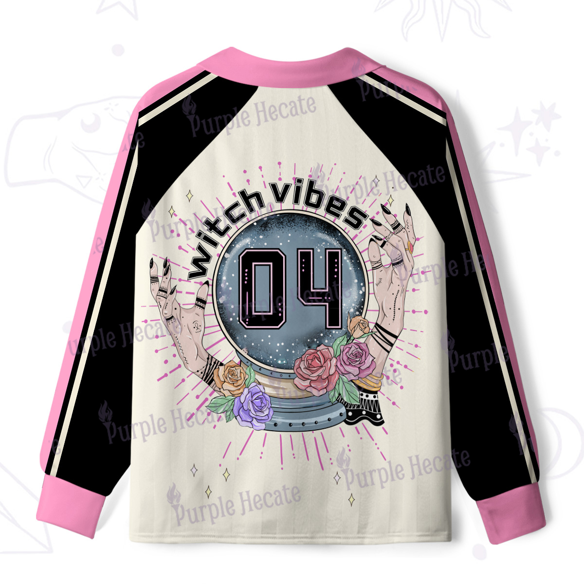 Purplehecate Witch Vibes Magic Long Sleeve Jersey Shirt