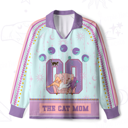 Purplehecate The Cat Mom Long Sleeve Jersey Shirt