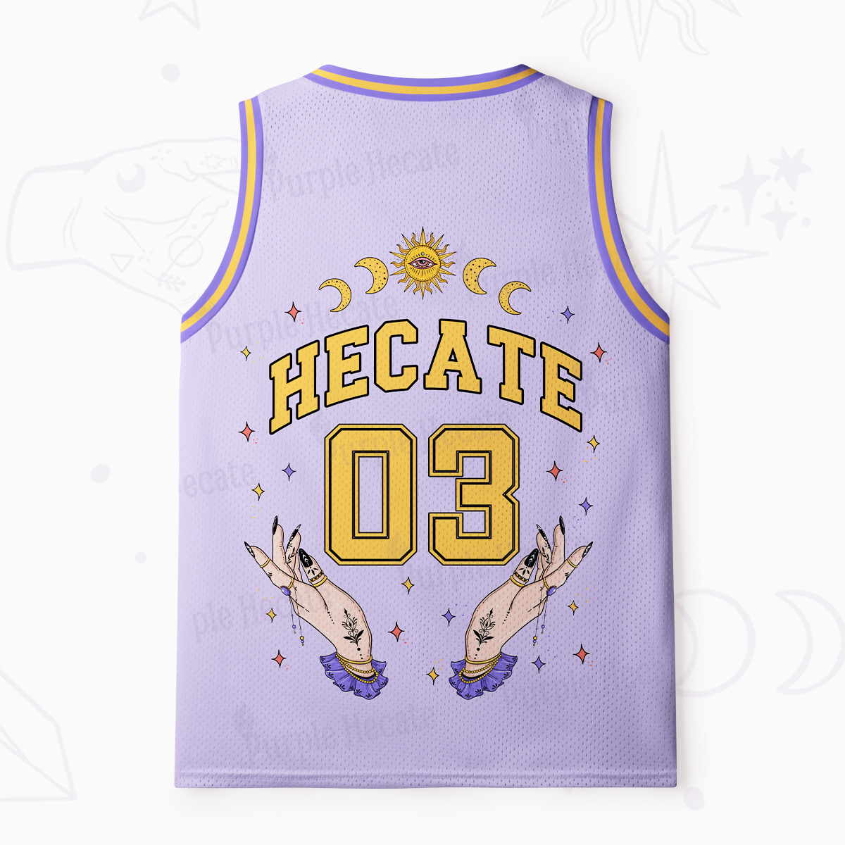Purplehecate Hecate Moonlight Sorcery Mesh Jersey Tank Top