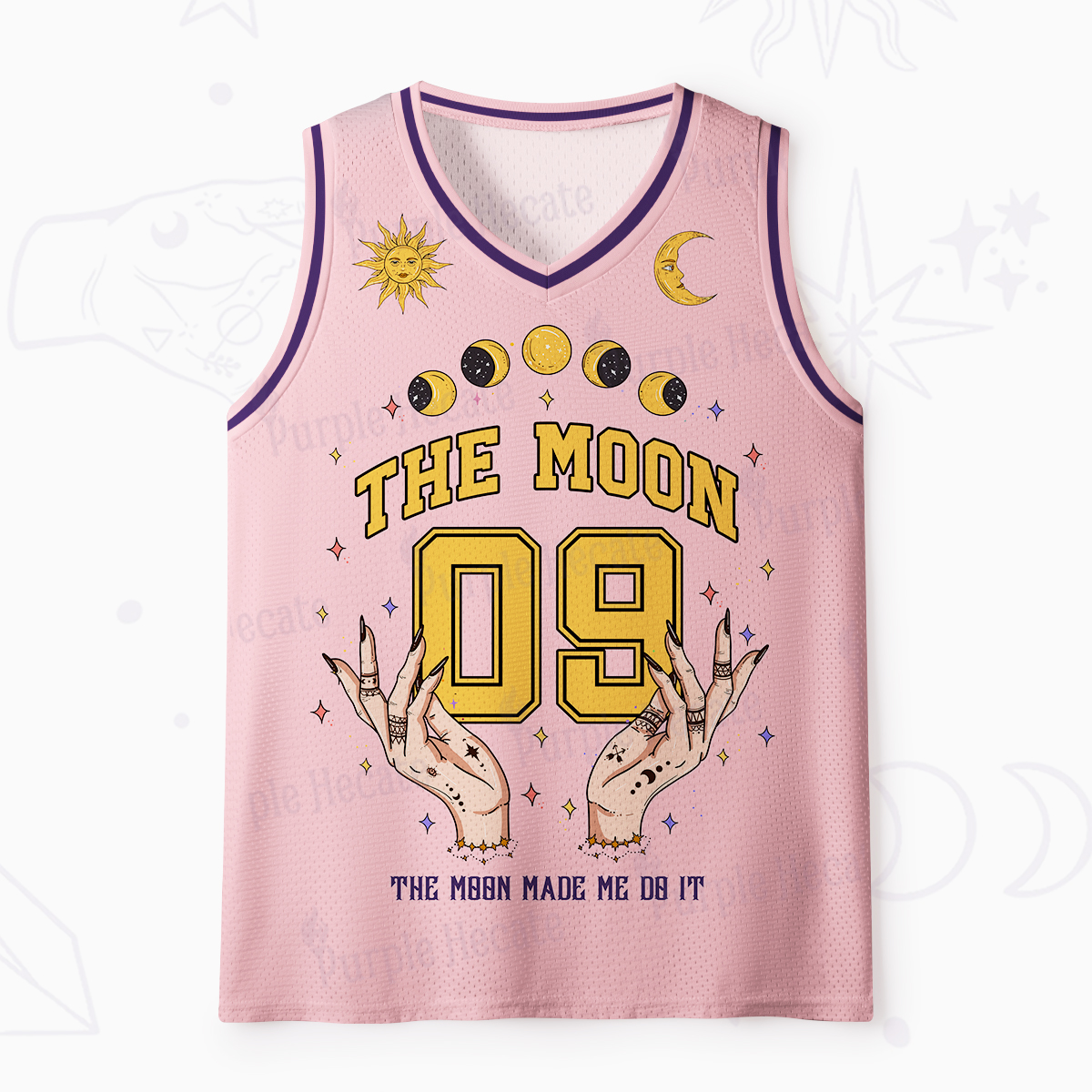 Purplehecate The Moon Made Me Do It Mesh Jersey Tank Top