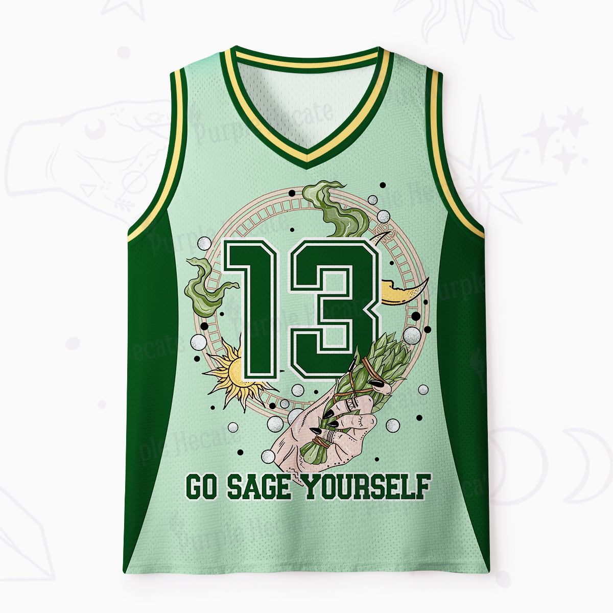 Purplehecate Go Sage Yourself Mesh Jersey Tank Top