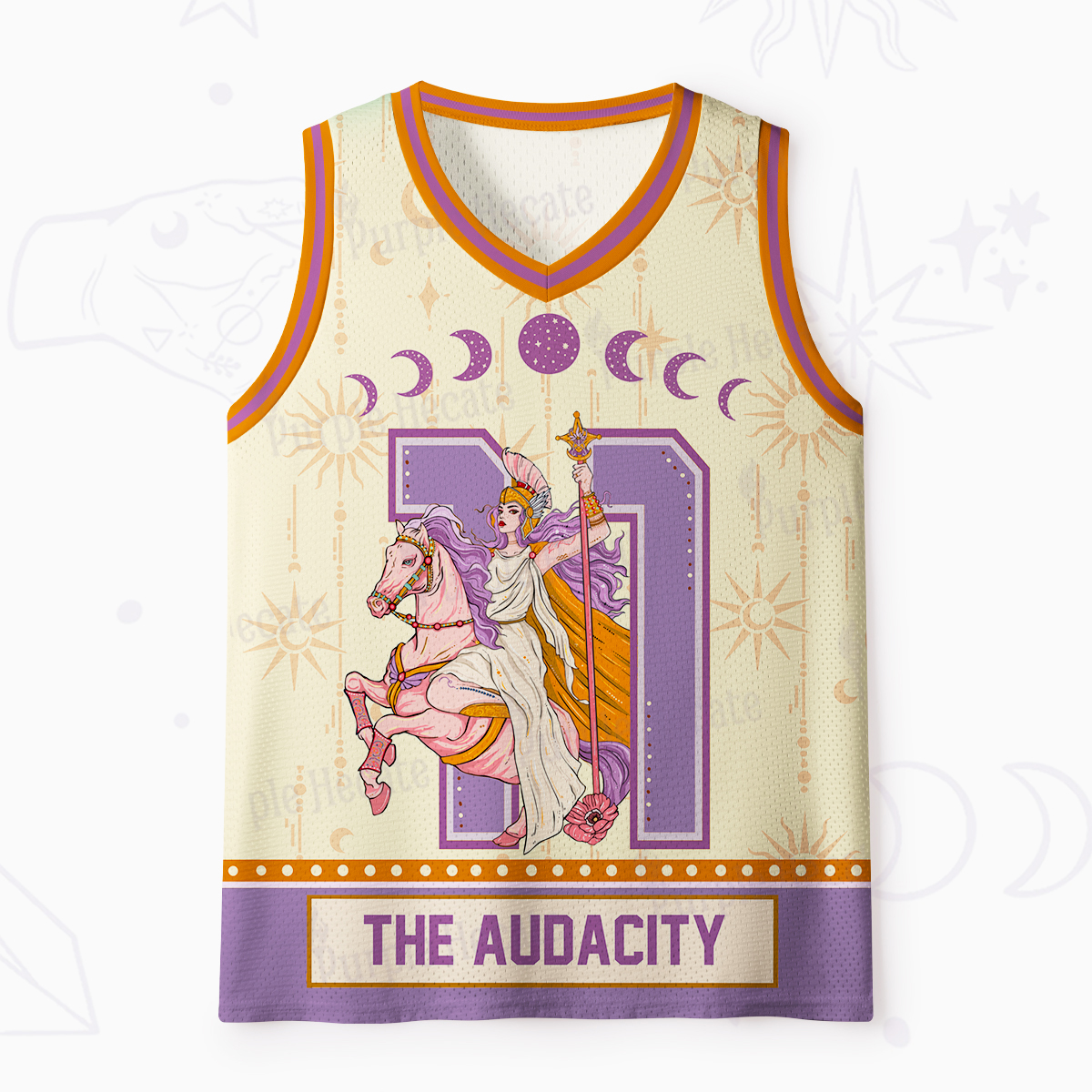 Purplehecate Arcana 11 The Audacity Mesh Jersey Tank Top