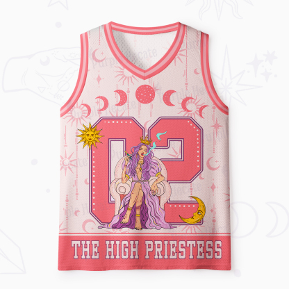 Purplehecate Arcana 02 The High Priestess Mesh Jersey Tank Top