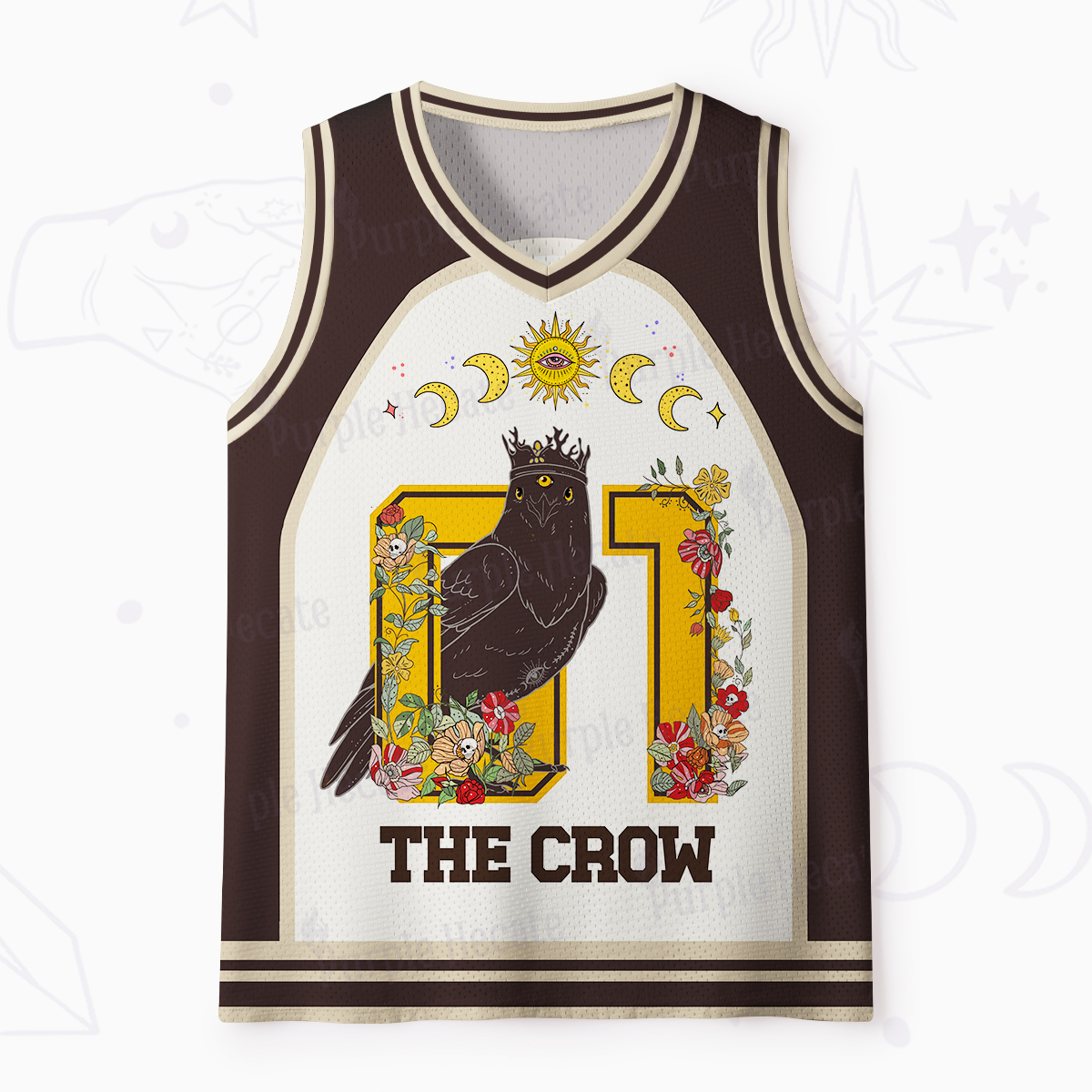 Purplehecate The Crow Mesh Jersey Tank Top