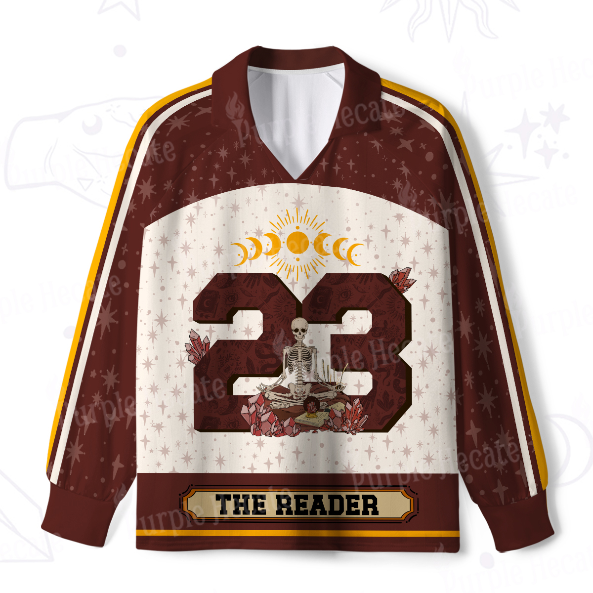 Purplehecate The Reader Guided by the Moon Long Sleeve Jersey Shirt