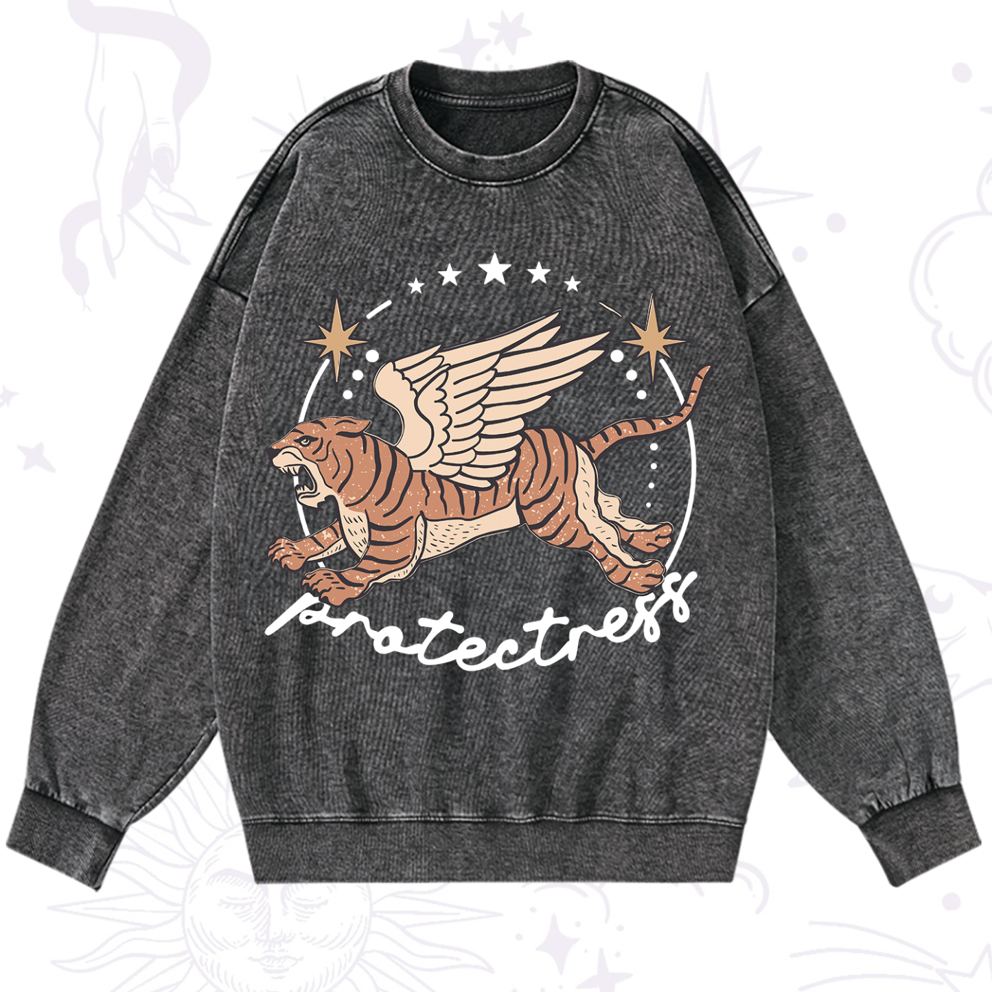 Magic Purplehecate Protectress Washed Sweatshirt