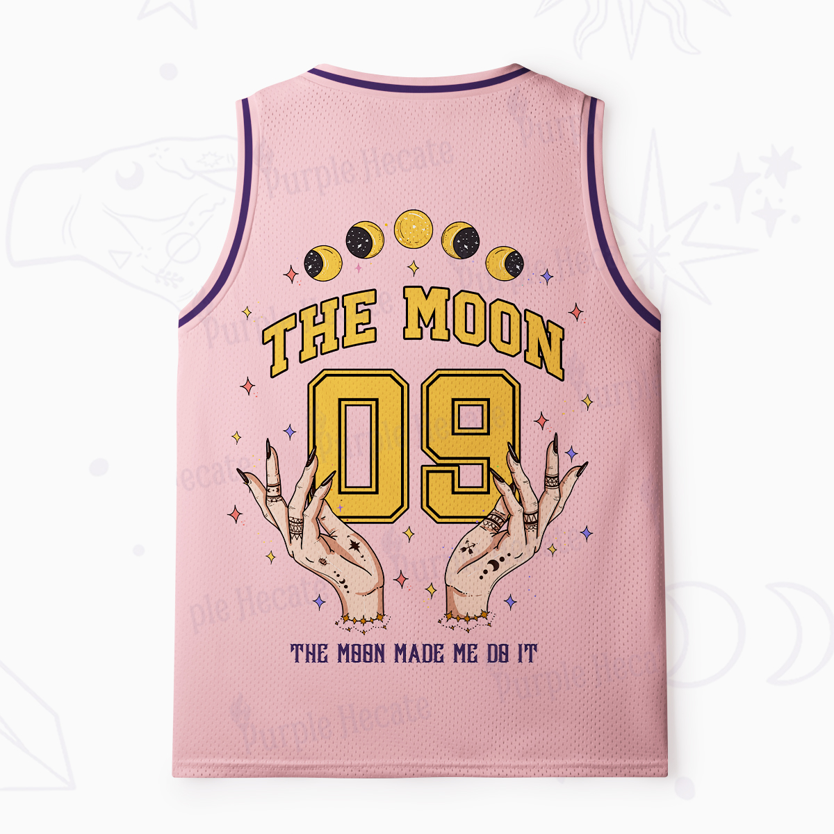 Purplehecate The Moon Made Me Do It Mesh Jersey Tank Top