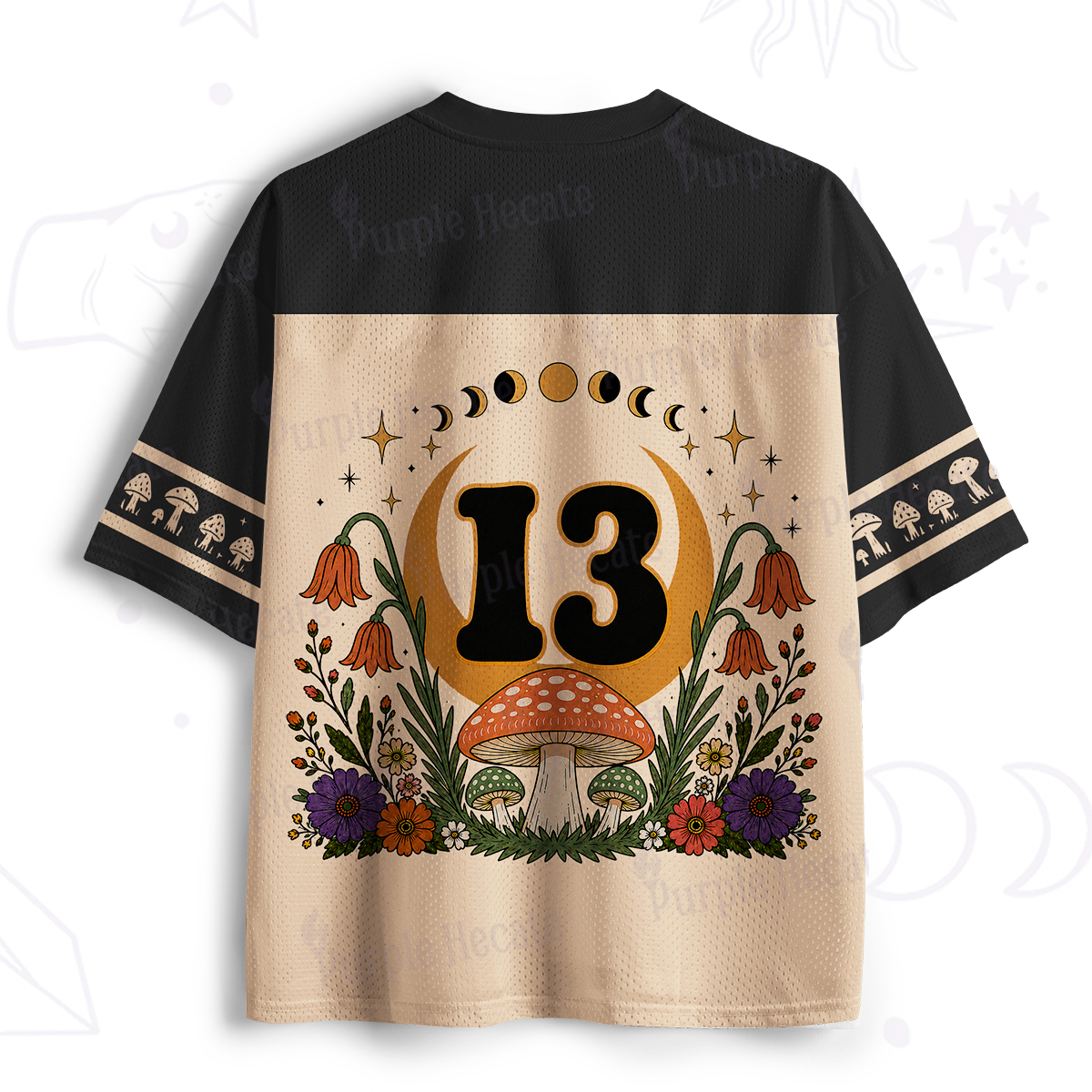 Purplehecate Stay Weird Black Cat Mesh Jersey