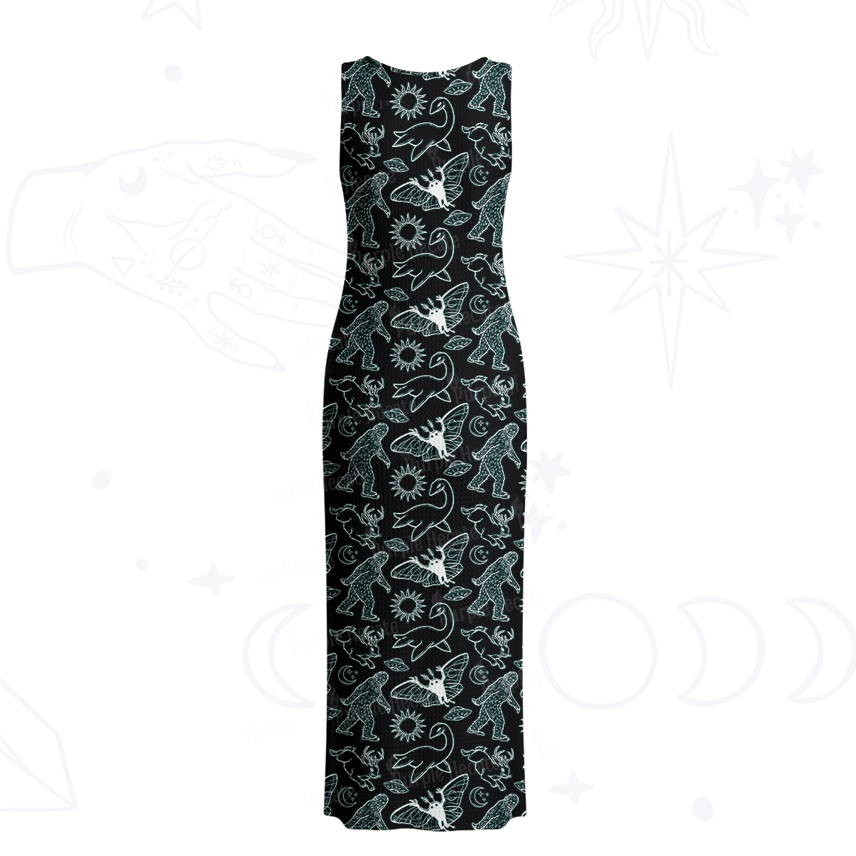 Purplehecate Cryptid Crochet Knit Maxi Dress