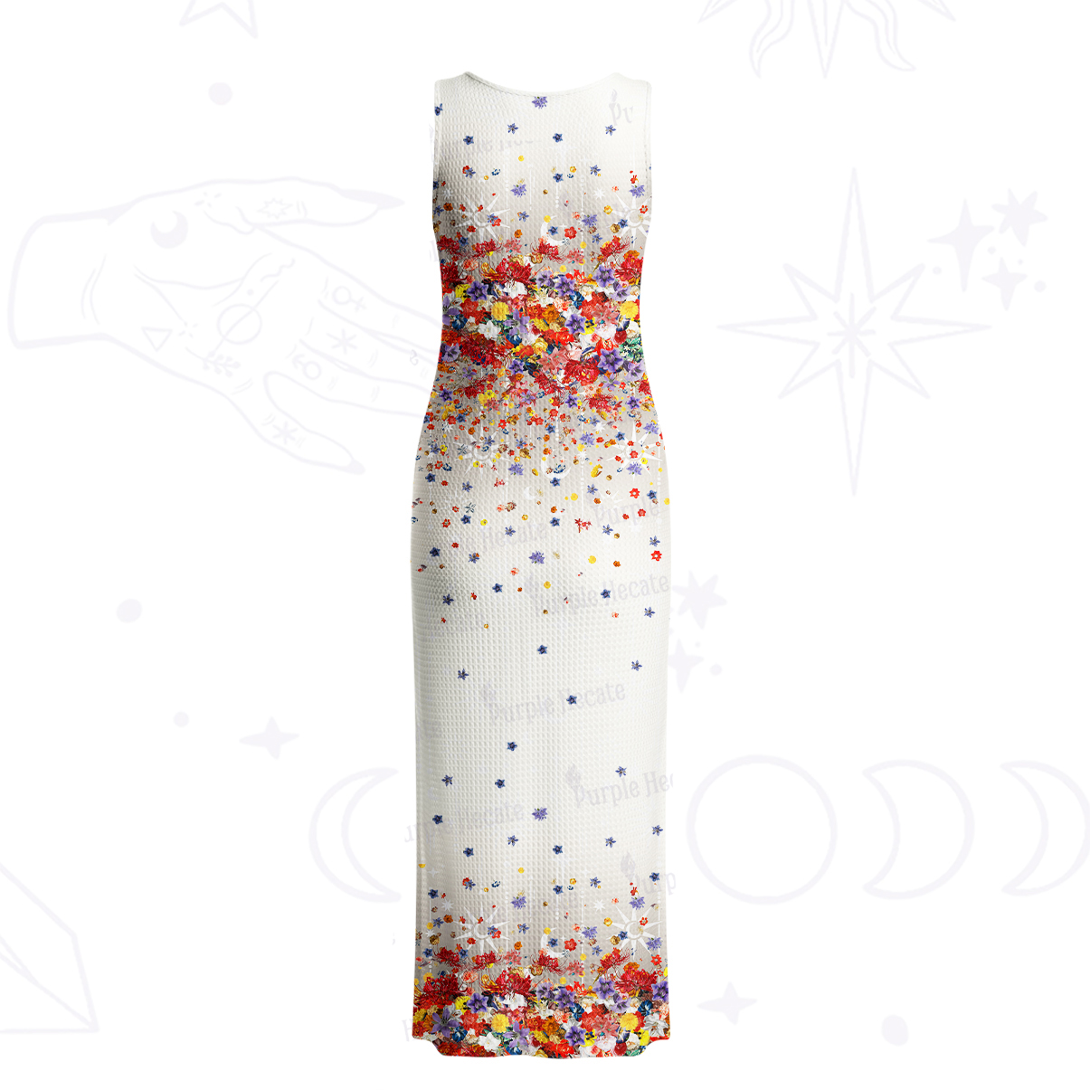 Purplehecate Spring Garden Crochet Knit Maxi Dress