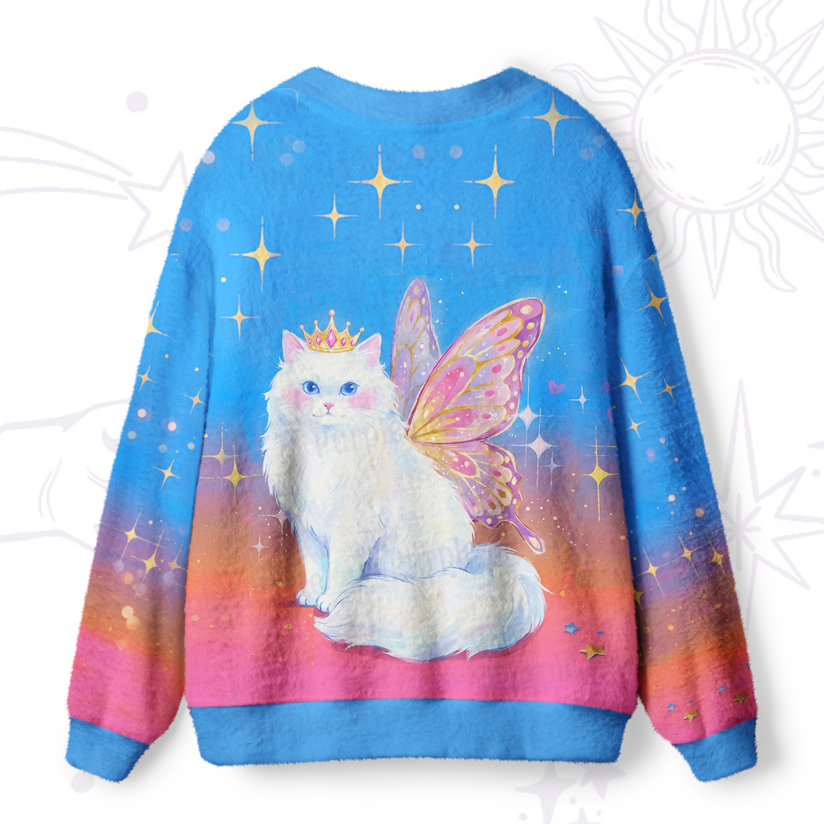 Purplehecate I'm At My Limit Fairy Cats Ugly Cardigan Sweaters