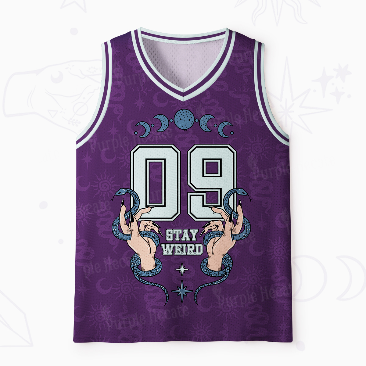 Purplehecate Stay Weird Mesh Jersey Tank Top