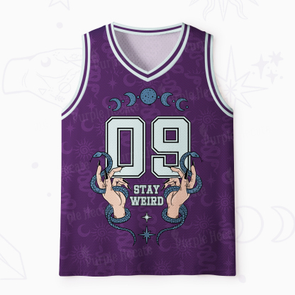 Purplehecate Stay Weird Mesh Jersey Tank Top