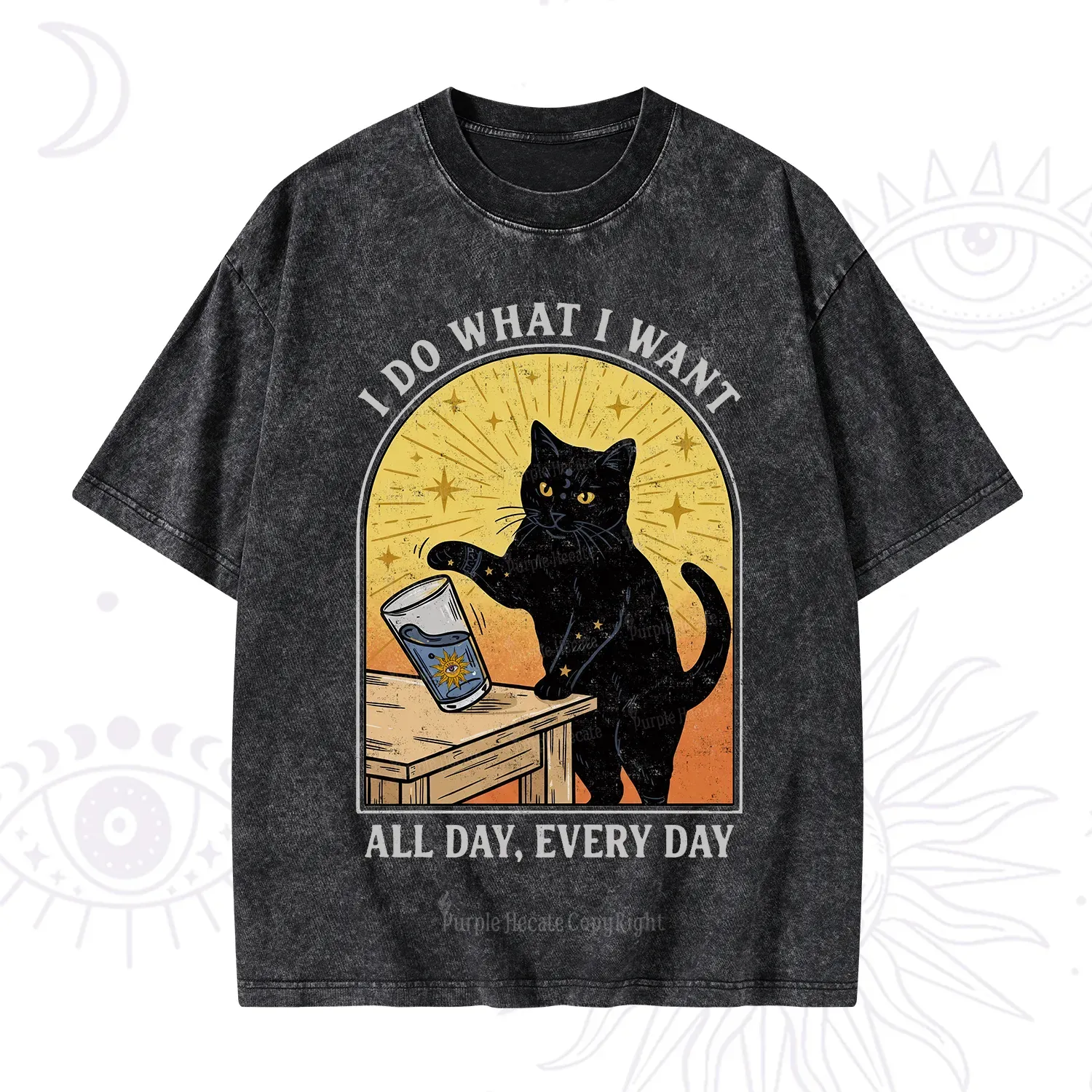Purplehecate I Do What I What Washed T-Shirt