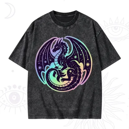 Purplehecate Cosmic Dragon Washed T-Shirt