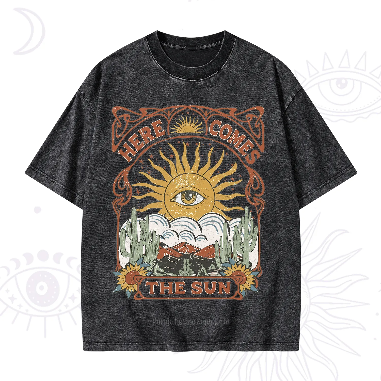 Purplehecate Here Comes The Sun Washed T-Shirt