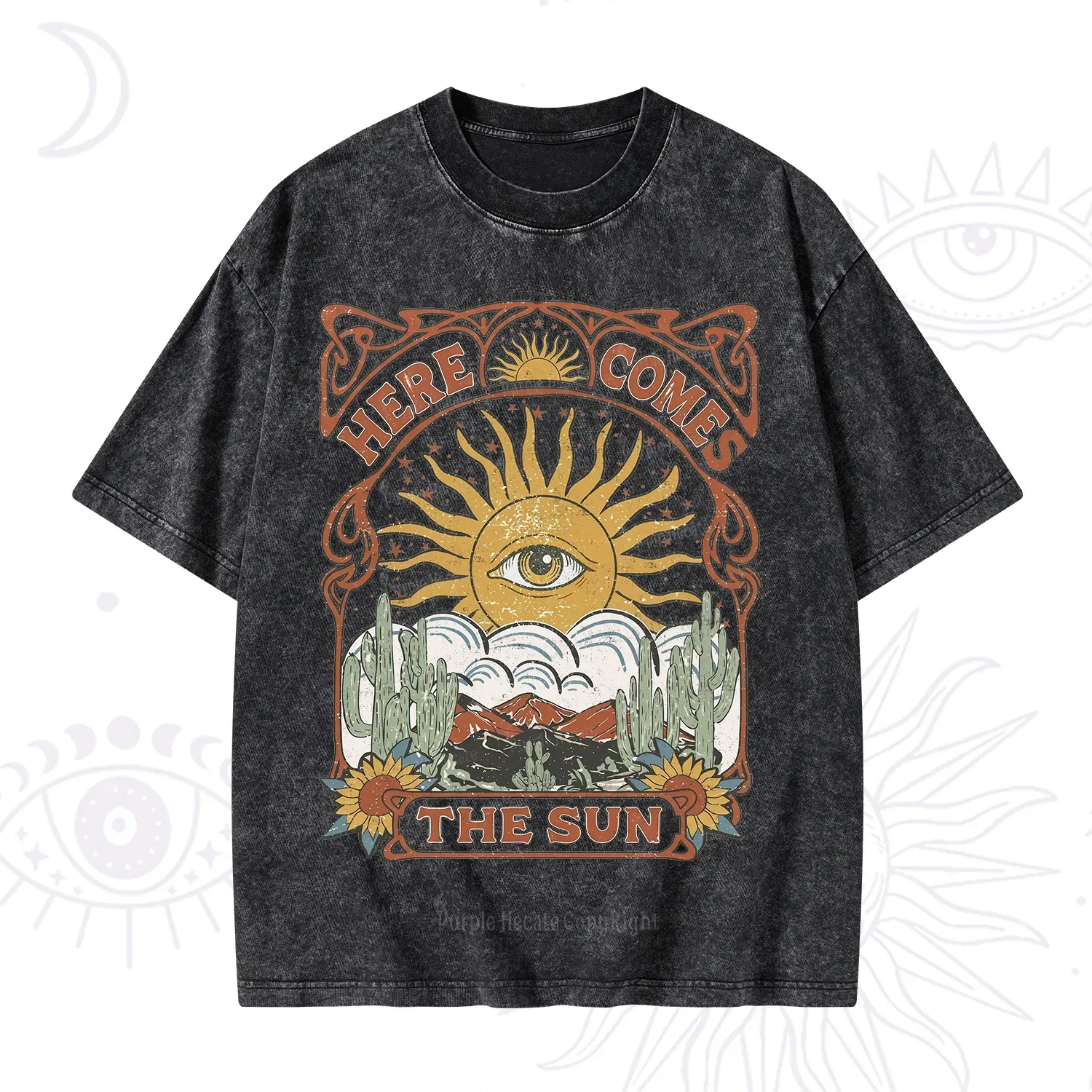 Purplehecate Here Comes The Sun Washed T-Shirt