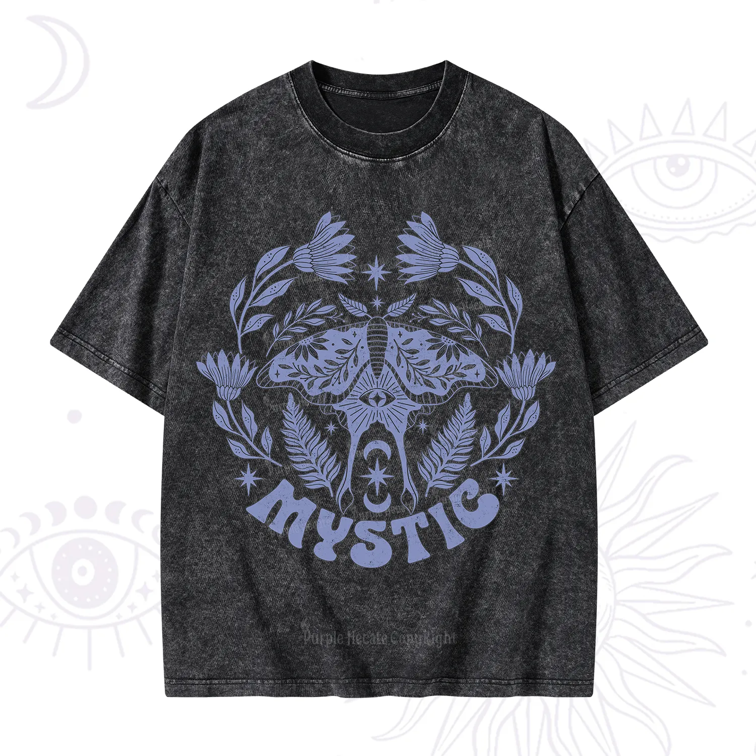 Purplehecate Mystic Moth Washed T-Shirt