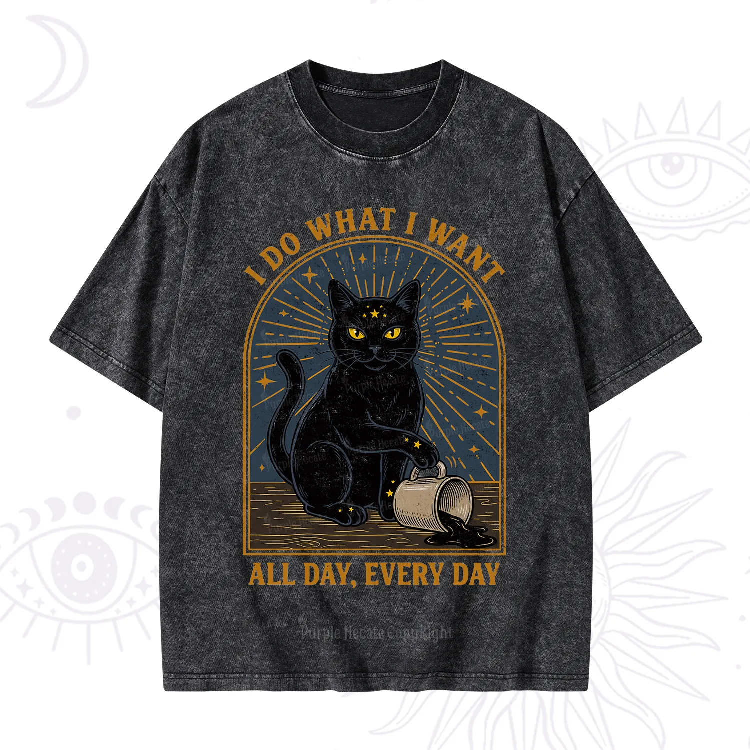 Purplehecate I Do What I What All Day Washed T-Shirt