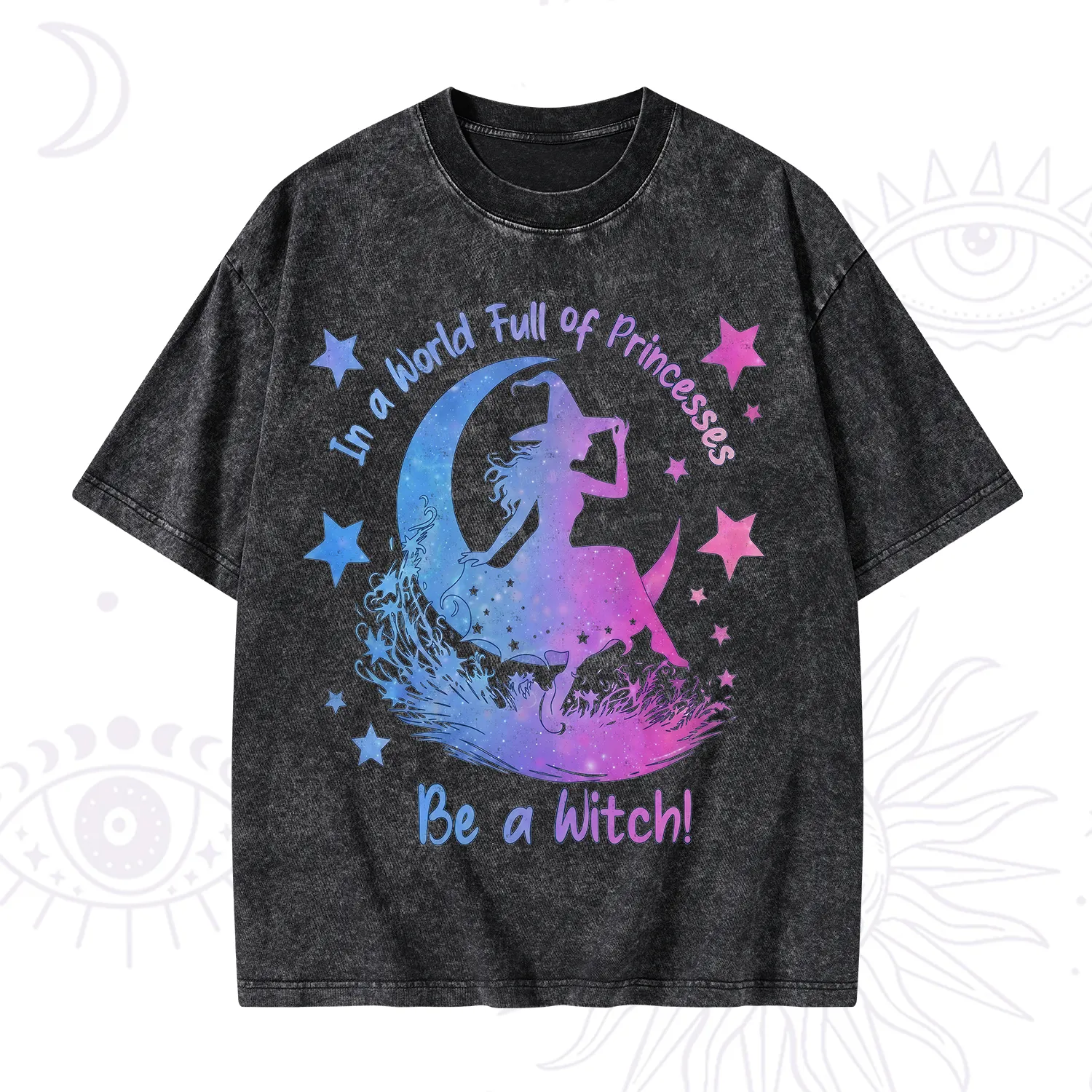 Purplehecate In a World Full of Princesses be a Witch Washed T-Shirt