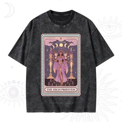 Purplehecate The Mystic High Priestess Washed T-Shirt