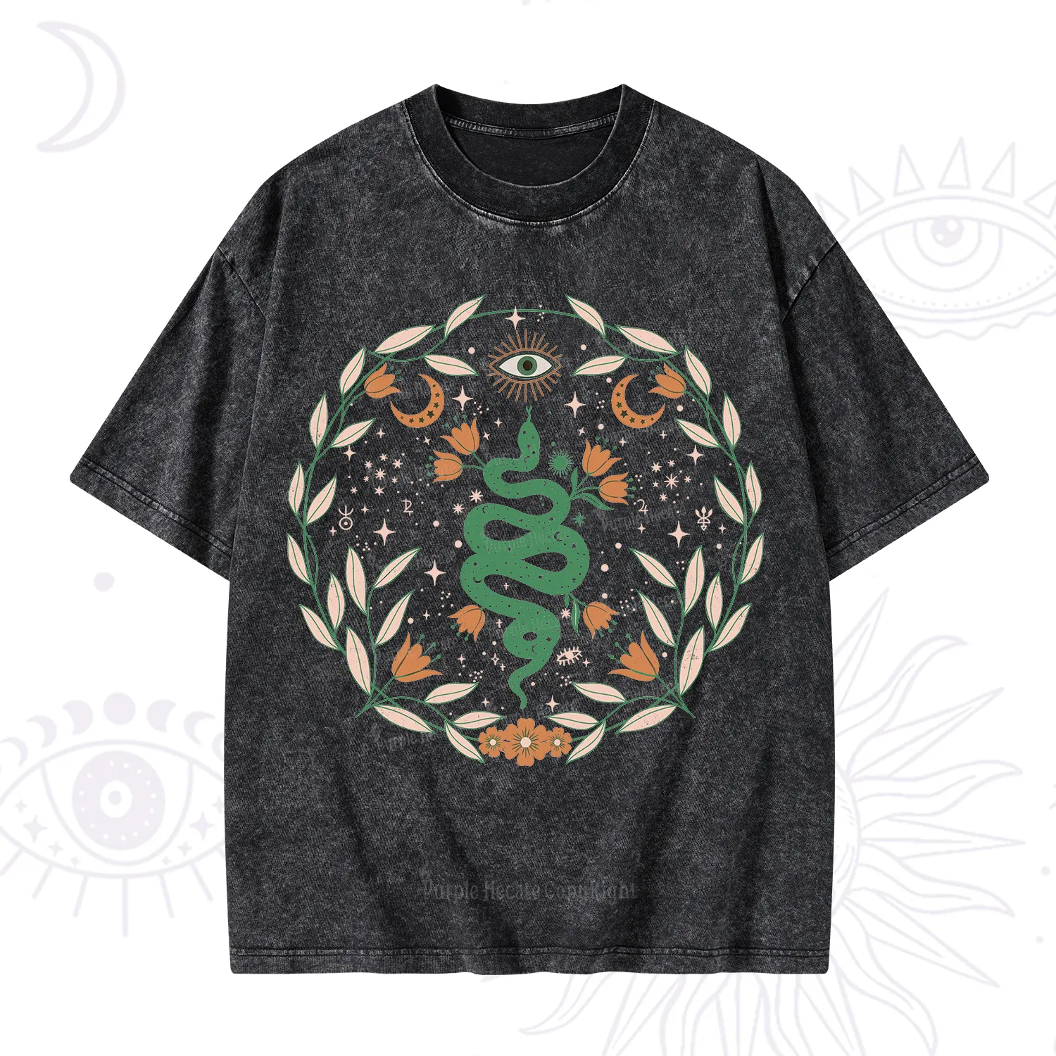 Purplehecate Mystic Serpent Washed T-Shirt