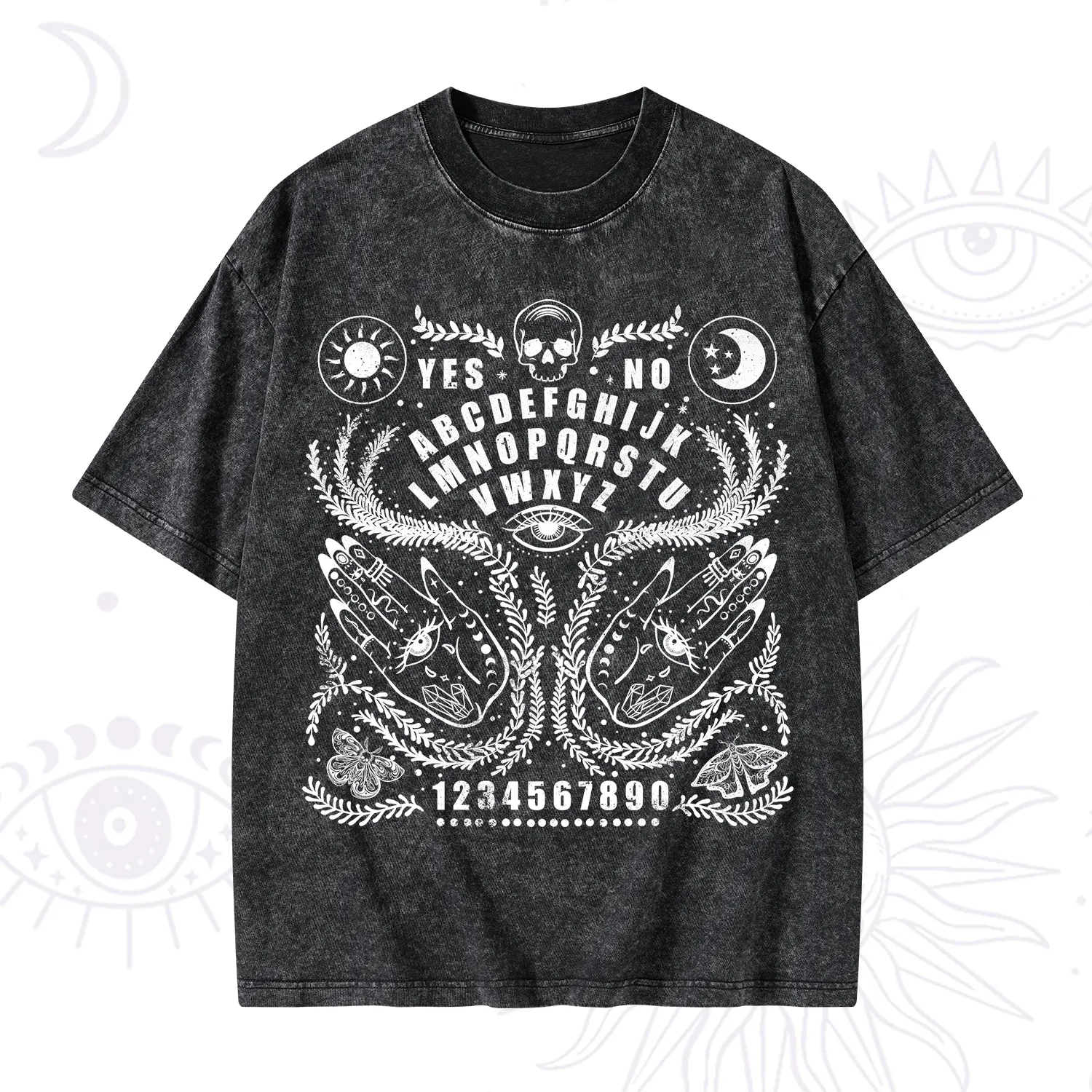 Purplehecate Ouija Spirit Board Washed T-Shirt
