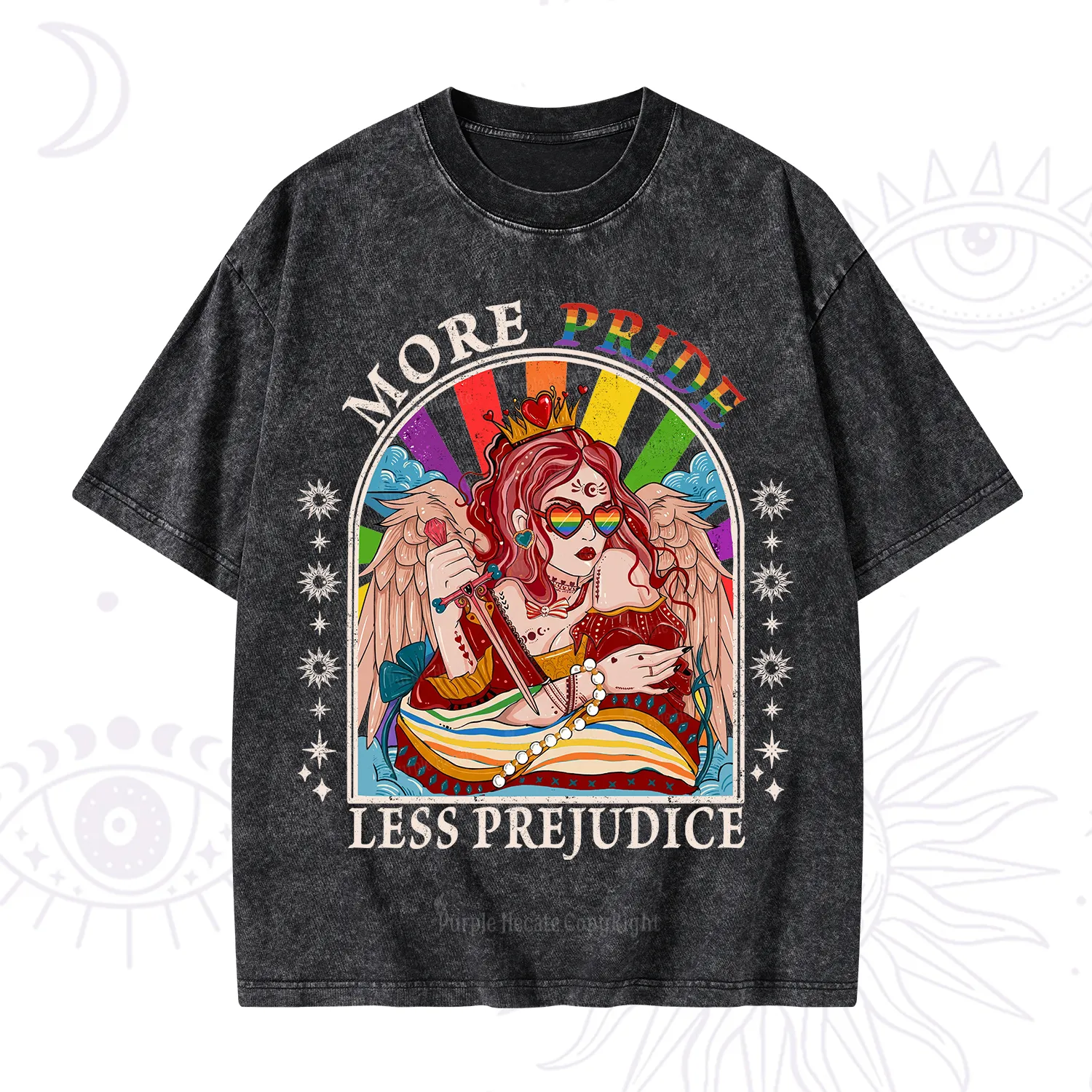 Purplehecate More Pride Less Prejudice Washed T-Shirt