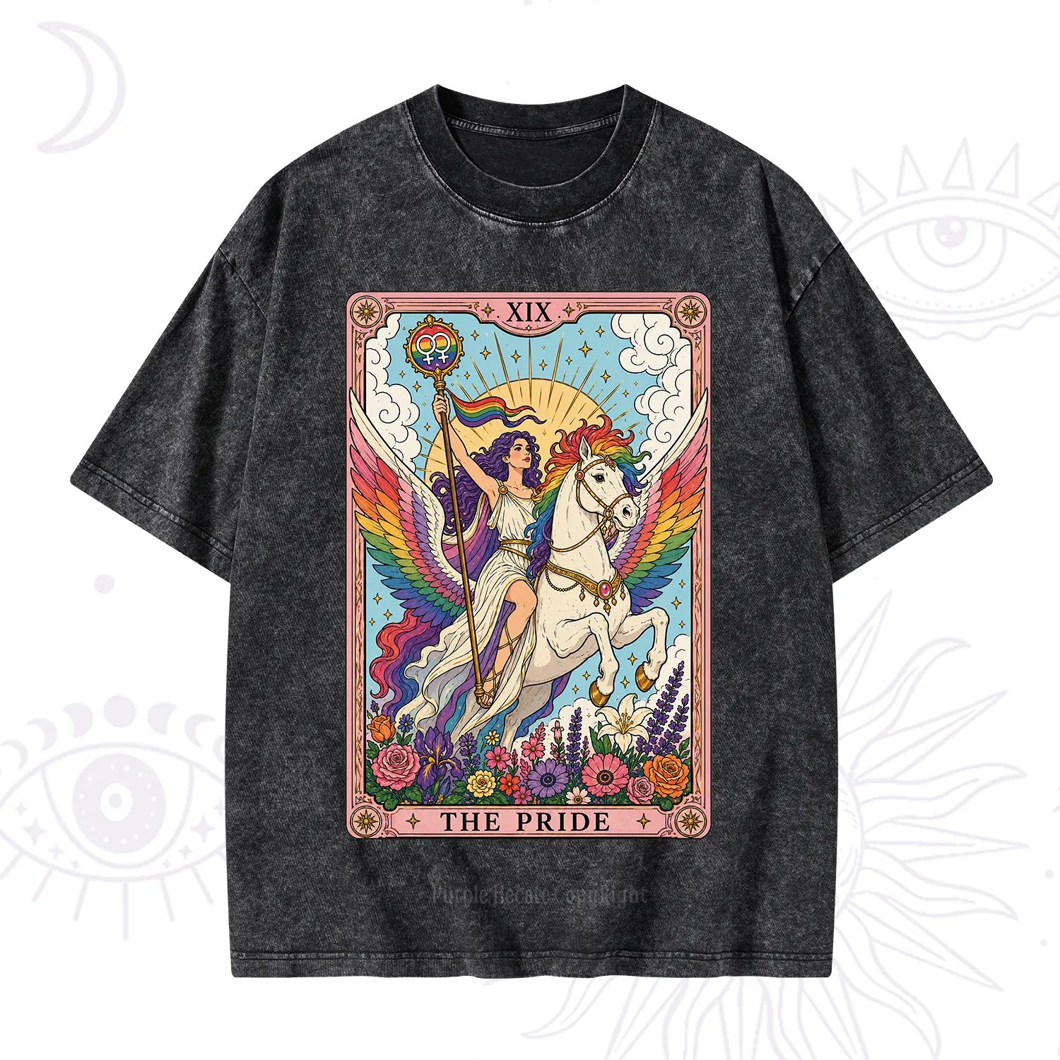 Purplehecate The Pride Tarot Card Washed T-Shirt