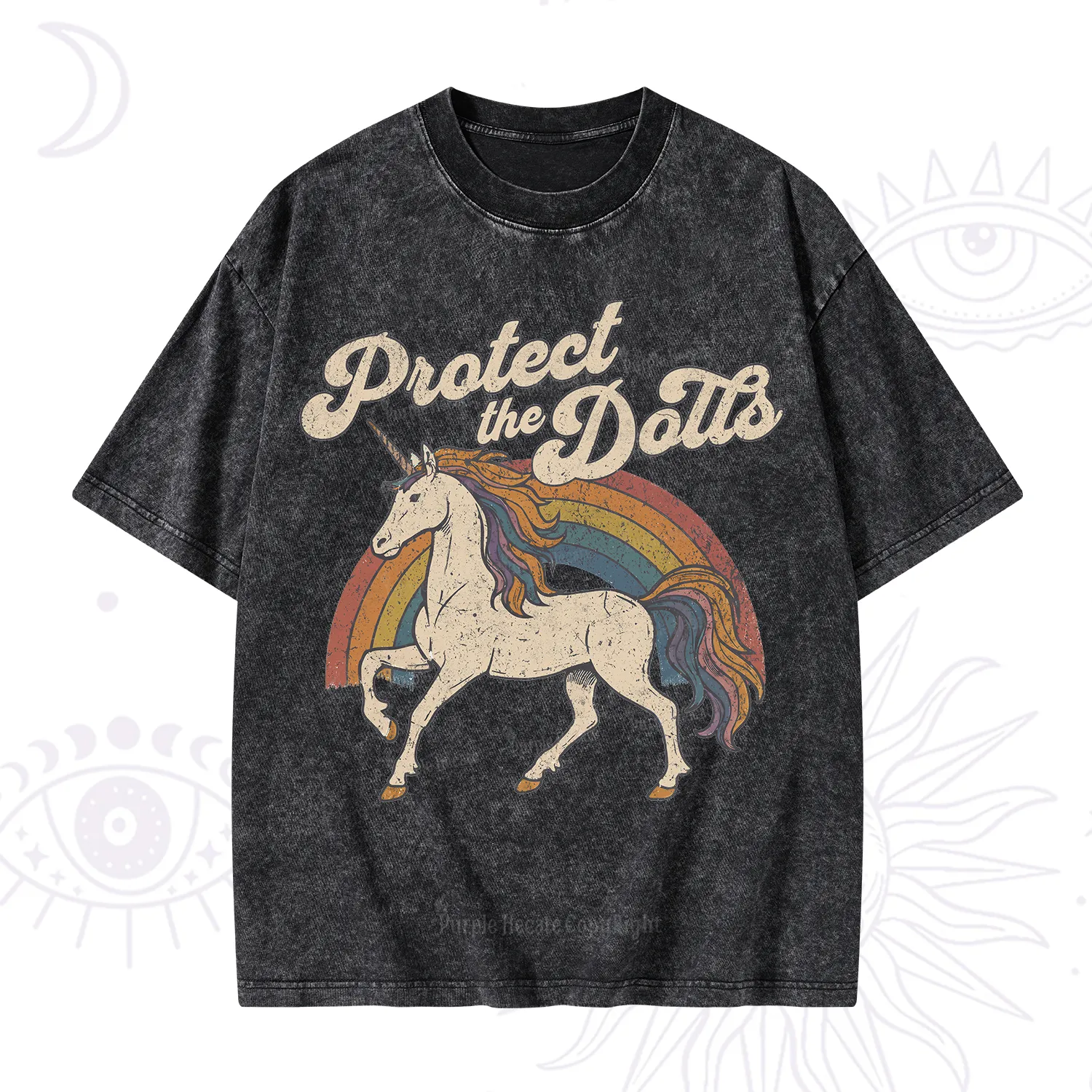 Purplehecate Protect The Doll Washed T-Shirt