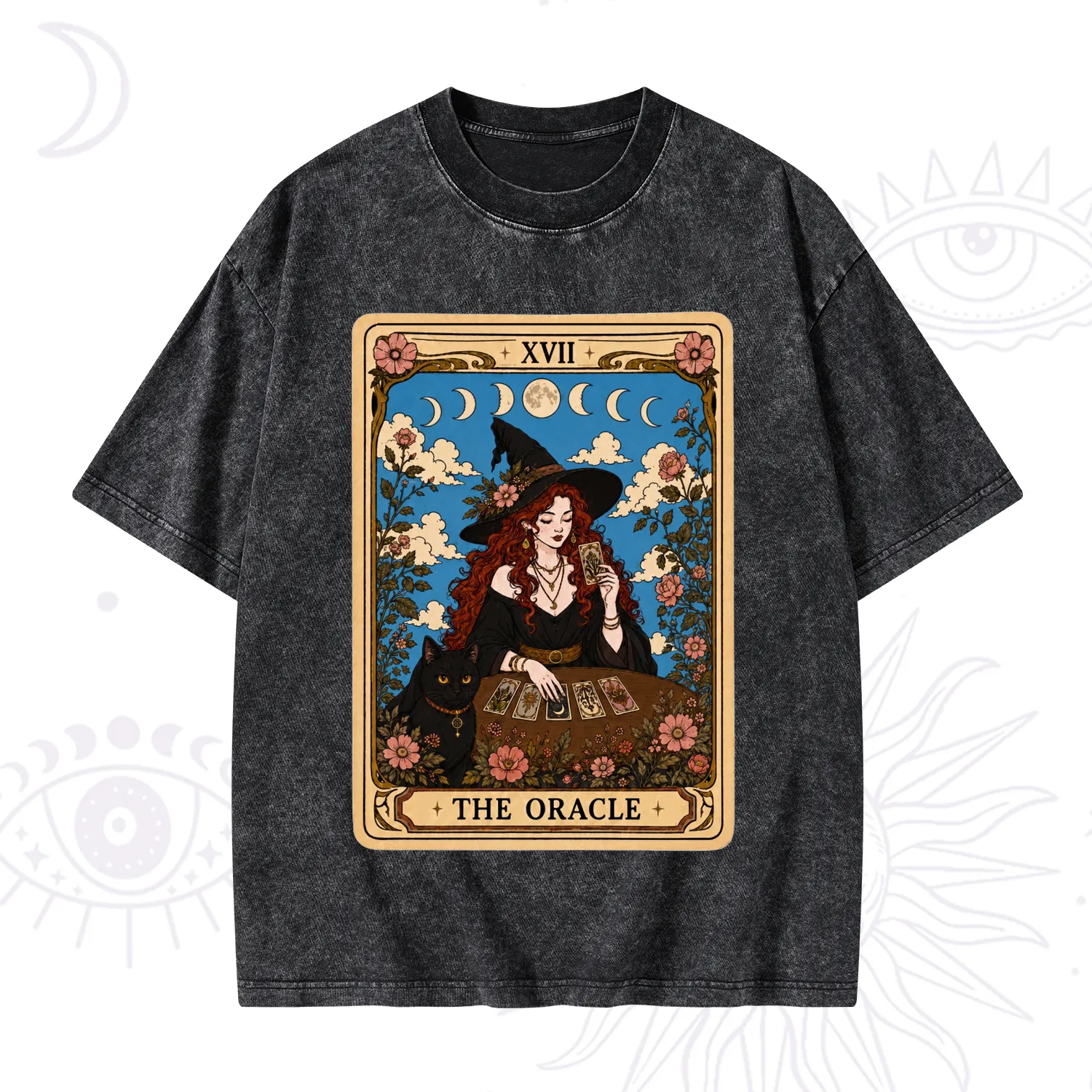 Purplehecate The Oracle Witch Tarot Washed T-Shirt