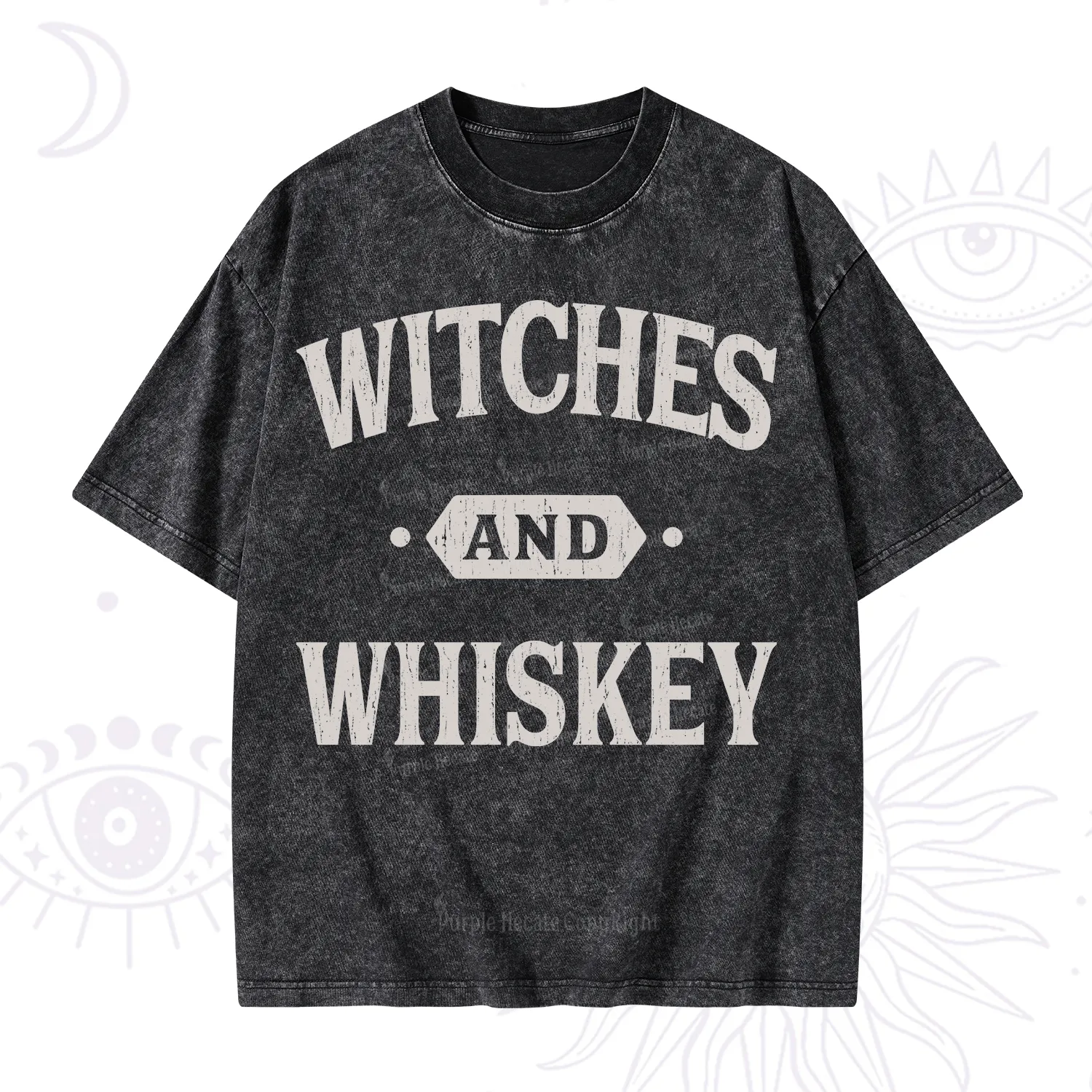 Purplehecate Witches and Whiskey Washed T-Shirt