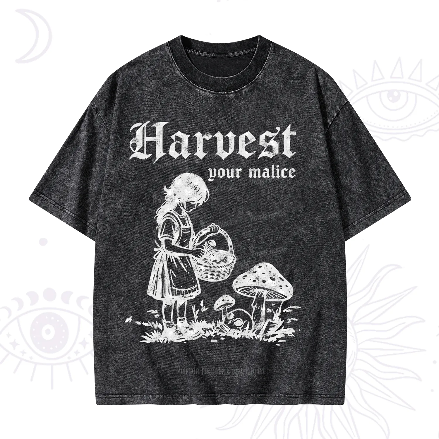 Purplehecate Harvest Your Malice Washed T-Shirt