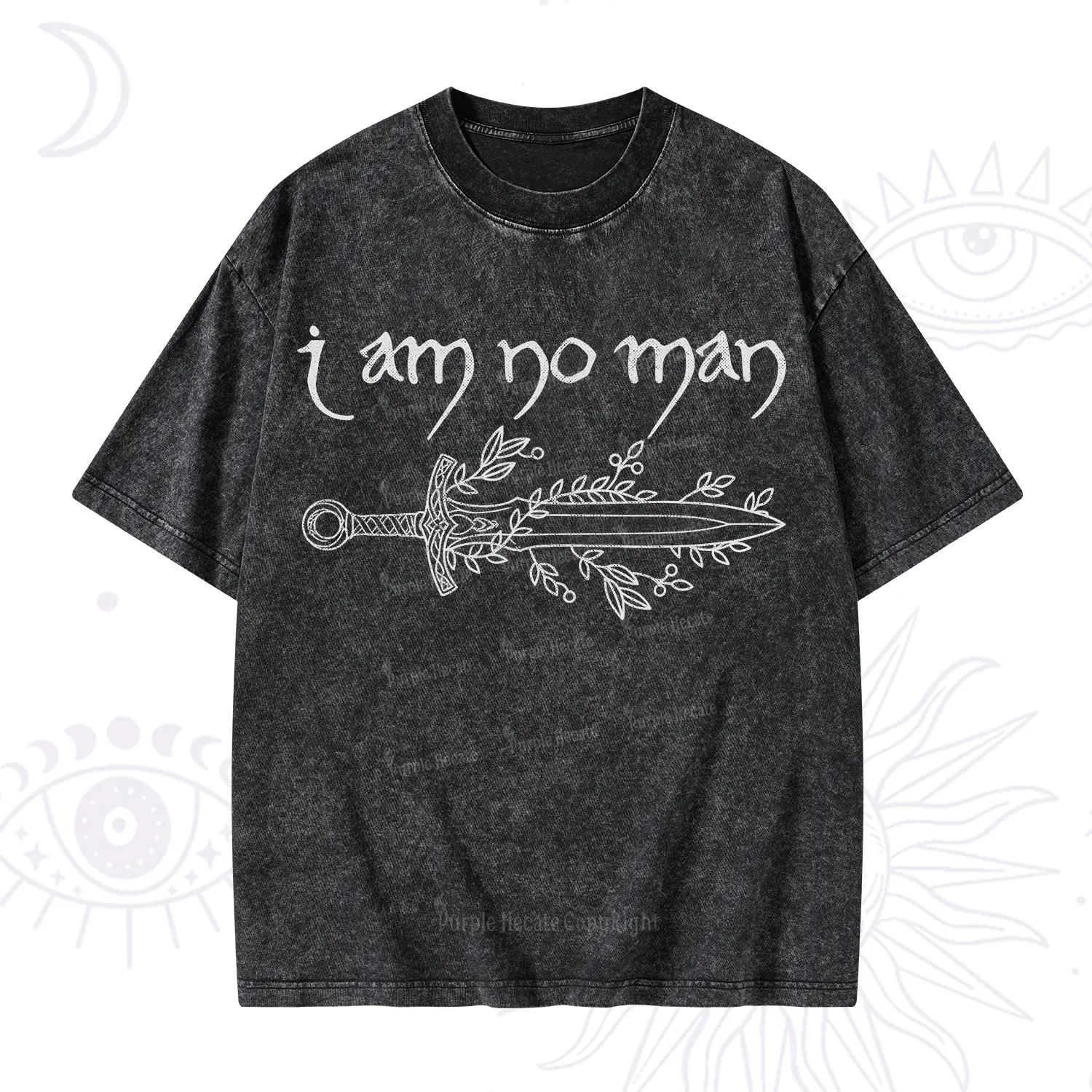 Purplehecate I Am No Man Washed T-Shirt