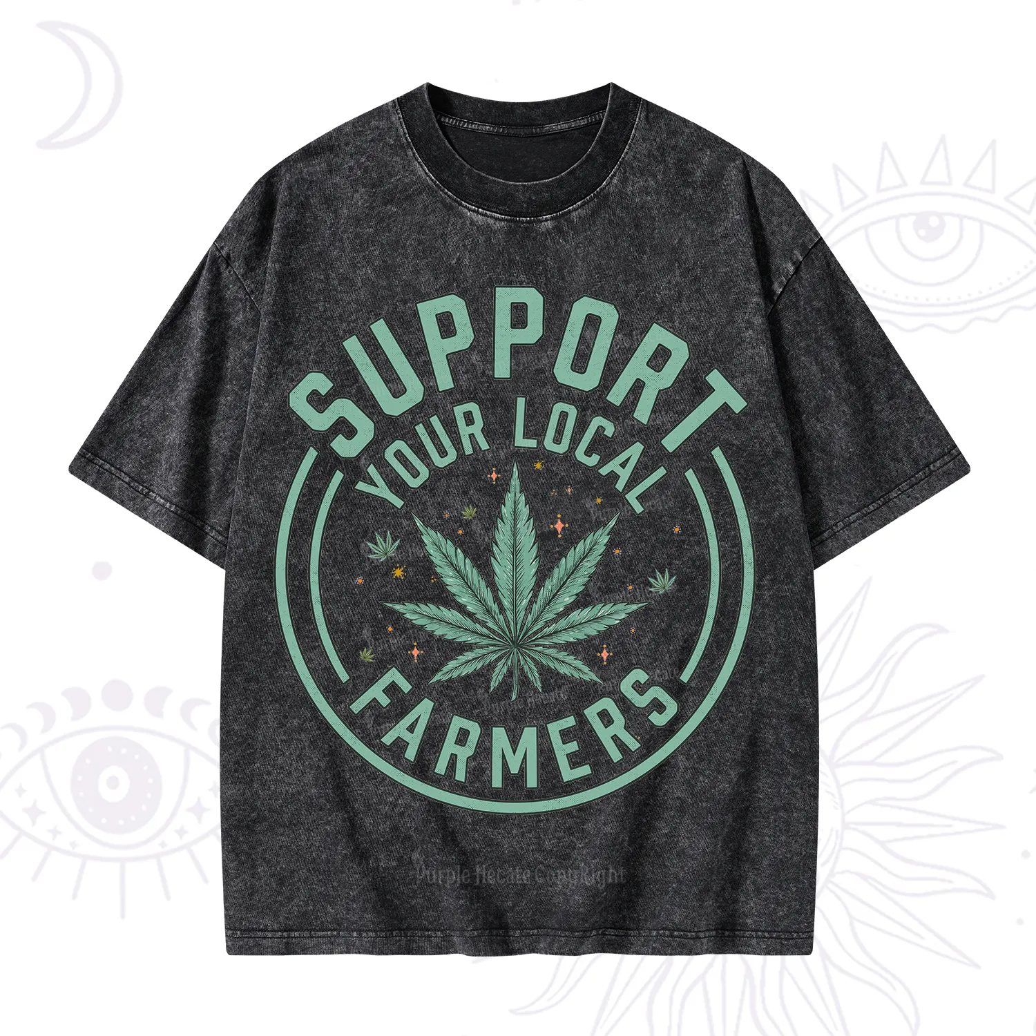 Purplehecate Support Your Local Farmers Washed T-Shirt