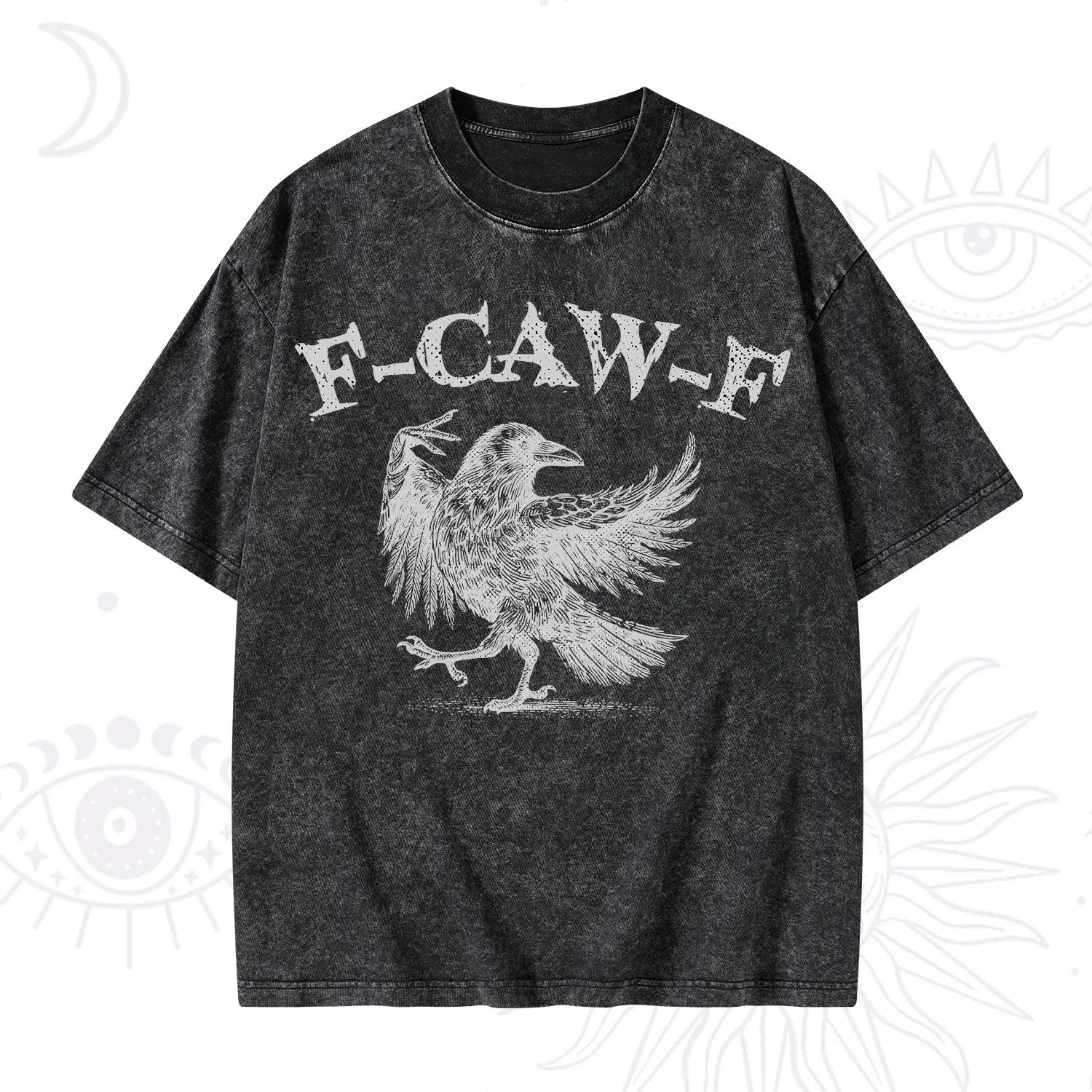 Purplehecate F-caw-f Crow Washed T-Shirt