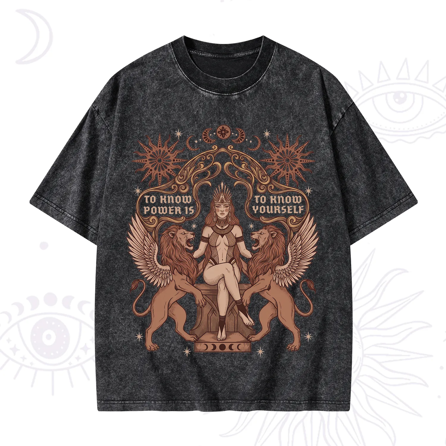 Purplehecate Awakening of Power and Self-Knowledge Washed T-Shirt