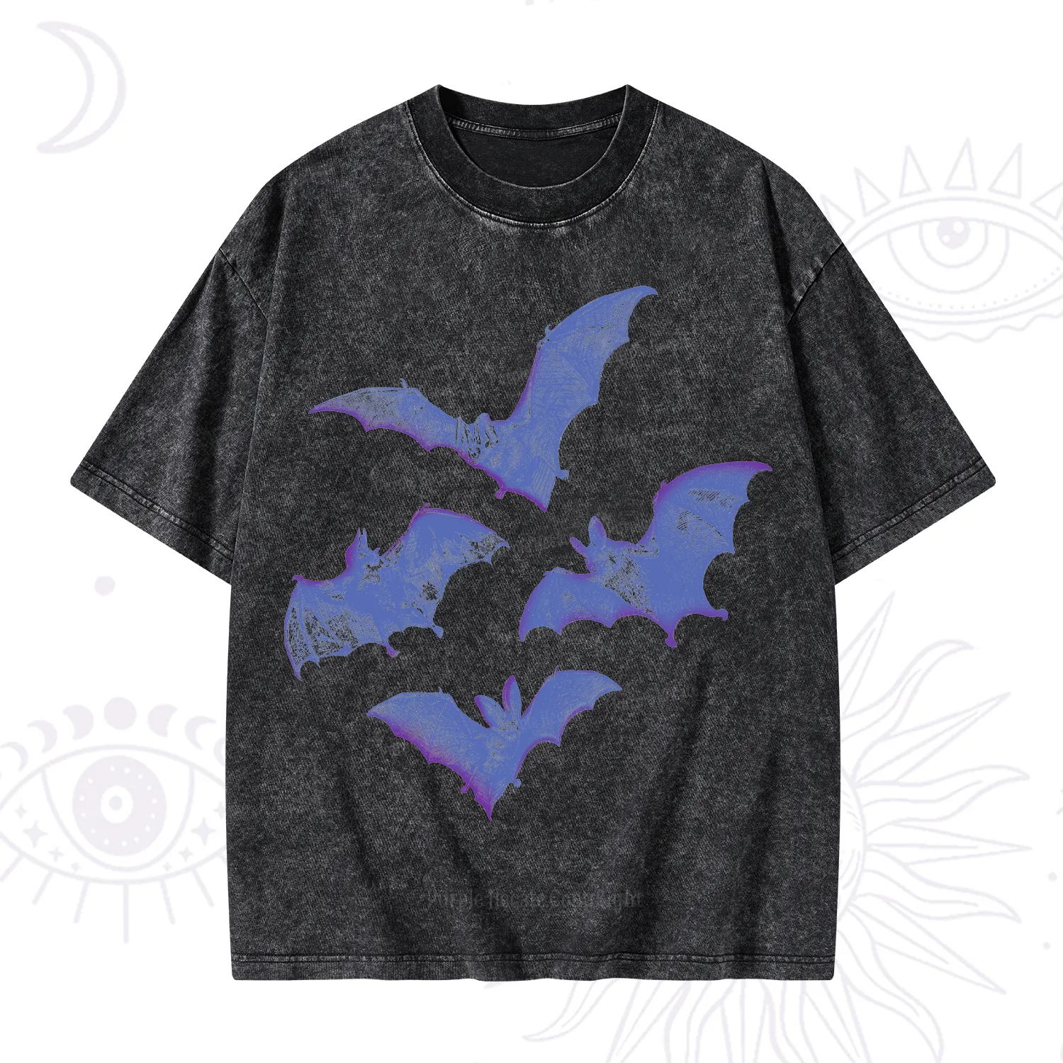 Purplehecate Vintage Bats Washed T-Shirt