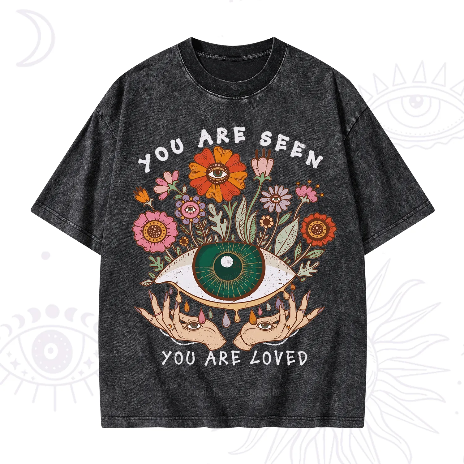 Purplehecate You Are Seen You Are Loved Washed T-Shirt