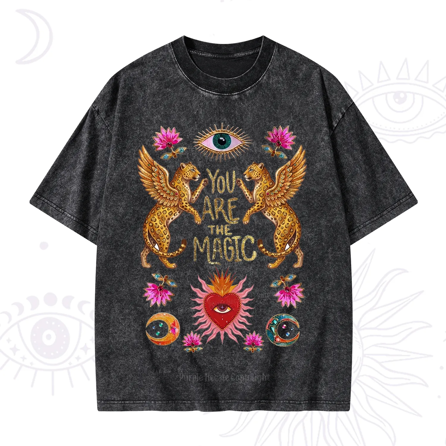 Purplehecate Vintage Tiger You Are The Magic Washed T-Shirt