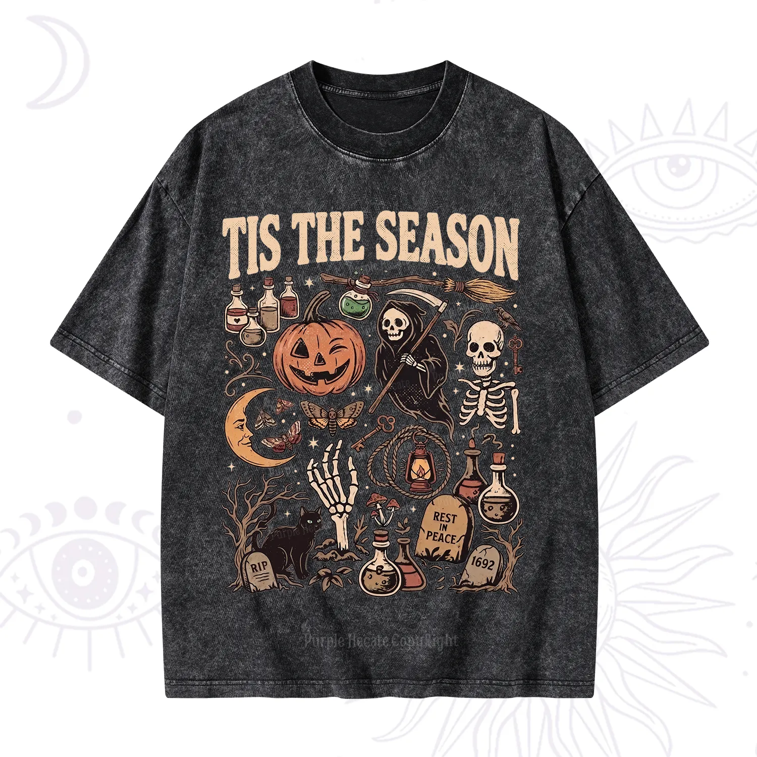 Purplehecate Tis The Season Washed T-Shirt